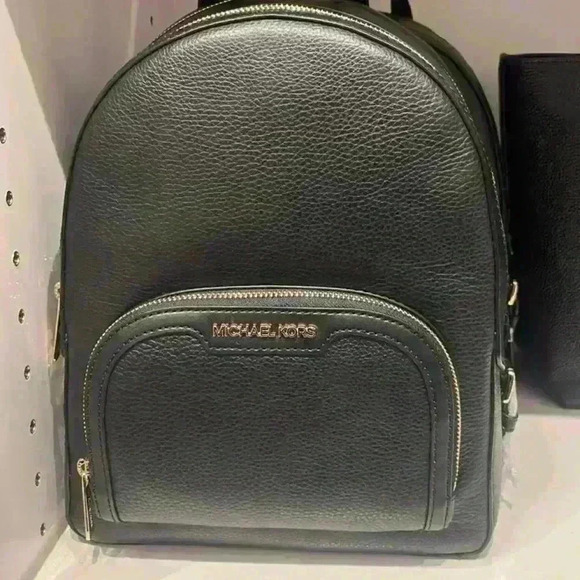 Michael Kors Backpack Jaycee Medium Leather Backpack Black main image 9